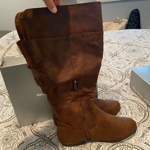 Cloudwalkers cognac rouched boots